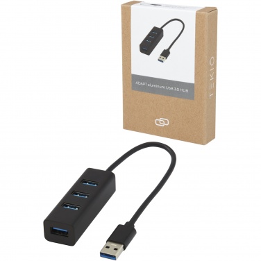 Logotrade mainostuote tuotekuva: ADAPT alumiininen USB 3.0-keskitin