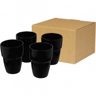 Logotrade mainostuote tuotekuva: Staki 4-osainen 280 ml pinottava mukilahjasetti