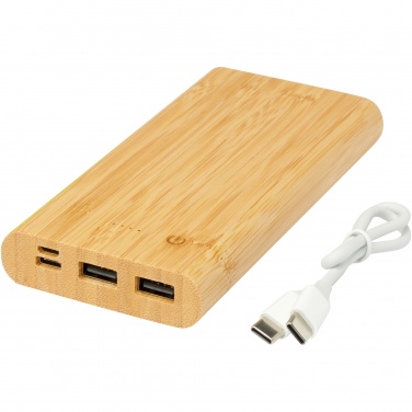 Logo trade mainostuotet tuotekuva: Tulda-varavirtalähde, 10,000 mAh, bambua