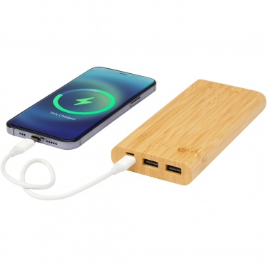 Logotrade liikelahja tuotekuva: Tulda-varavirtalähde, 10,000 mAh, bambua