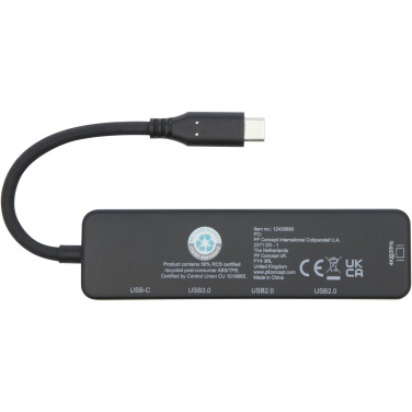 Logotrade mainoslahjat kuva: Loop RCS -kierrätetystä muovista valmistettu multimediasovitin USB 2.0–3.0 HDMI -liitännällä
