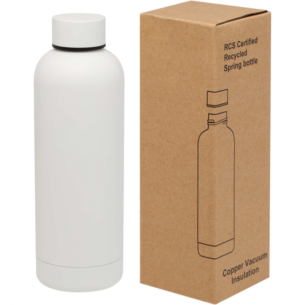 Logotrade mainoslahja tuotekuva: Spring 500 ml:n RCS-sertifioitu kierrätetty teräs kuparivakuumieristetty pullo