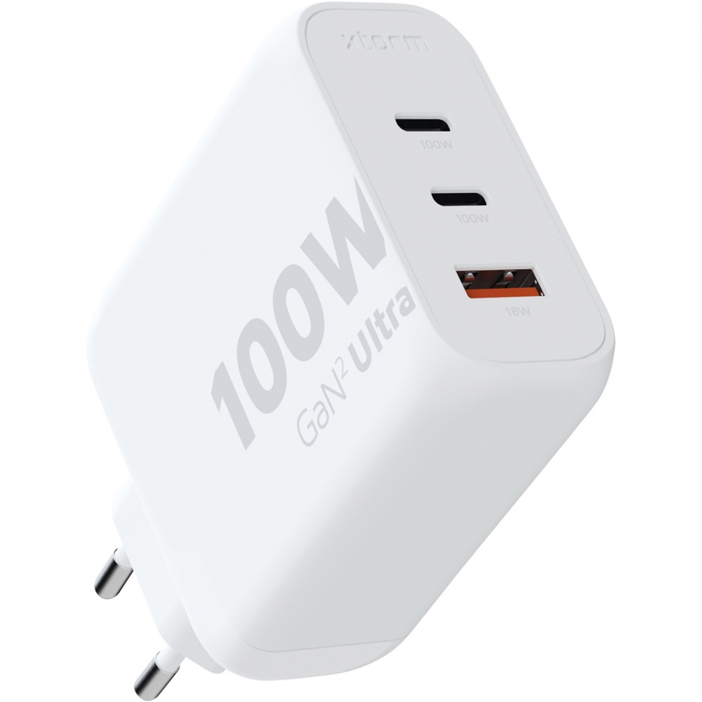 Logo trade mainoslahja ja liikelahja tuotekuva: Xtorm XEC100 GaN²Ultra 100 W seinälaturi