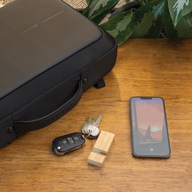 Logotrade mainostuotet kuva: Standkey puhelinteline avaimenperä bambua