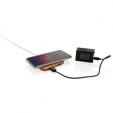 Logo trade liikelahja mainoslahja tuotekuva: 5W bambulaturi USB:llä