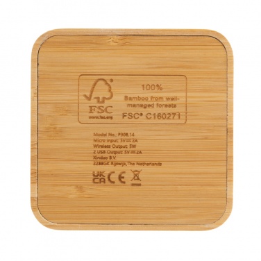 Logo trade mainoslahjat tuotekuva: 5W bambulaturi USB:llä