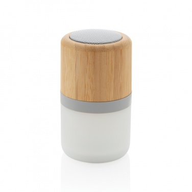 Logo trade liikelahjat tuotekuva: Bamboo 3W kaiutin väriä vaihtavalla valolla