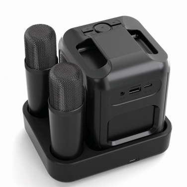 Logo trade mainoslahja kuva: Singvibe RCS karaokesarja tuplamikrofonilla kierrätysmuovia