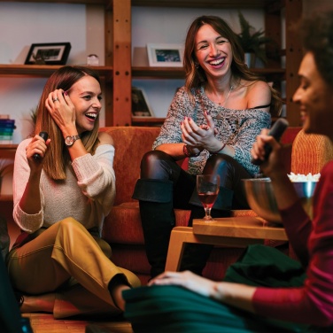 Logotrade liikelahjat mainoslahjat tuotekuva: Singvibe RCS karaokesarja tuplamikrofonilla kierrätysmuovia