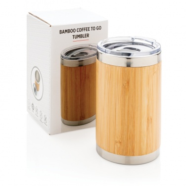 Logo trade mainostuote kuva: Coffee to go -bambutermosmuki