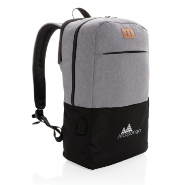 Logo trade mainoslahja ja liikelahja tuotekuva: Moderni PVC-vapaa 15,6"" USB & RFID -laptopreppu