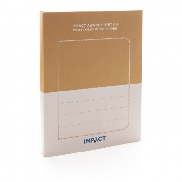 Logotrade mainoslahja ja liikelahja kuva: Impact AWARE™ RPET A4 portfolio vetoketjulla