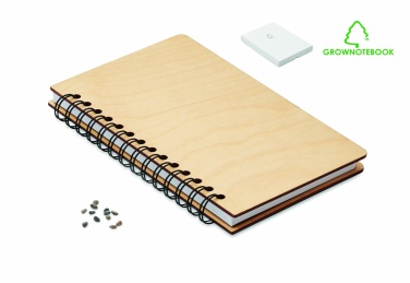Logo trade liikelahja mainoslahja tuotekuva: A5 Koivu GROWBOOK™