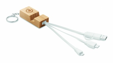 Logo trade mainoslahjat tuotekuva: Bambu avaimenperä jalustalla Salo