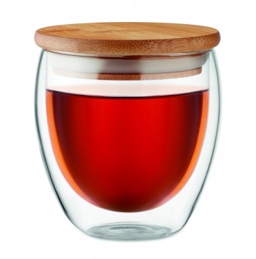Logotrade liikelahjat kuva: Bambu borosilikaattilasi 250ml Hamburg