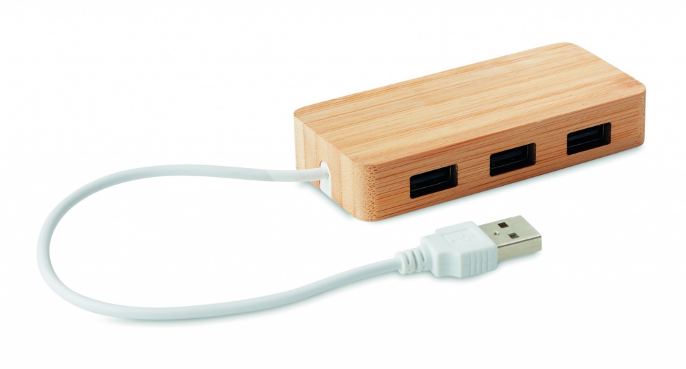 Logotrade mainostuotet kuva: Bambu USB- keskitin