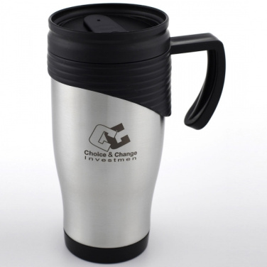 Logo trade liikelahja kuva: Ruostumattomasta teräksestä valmistettu termokuppi EL PASO 400 ml