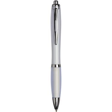 Logo trade liikelahja kuva: Curvy ballpoint pen with frosted barrel and grip