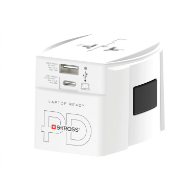 Logo trade mainoslahja kuva: SKROSS World Travel adapteri MUV 65W PD USB C -kaapelilla