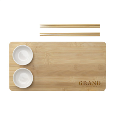 Logotrade mainoslahjat ja liikelahjat tuotekuva: Temaki Bamboo Sushi Tray lahjasetti