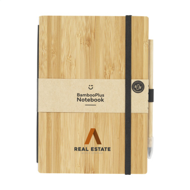Logo trade mainoslahja kuva: BambooPlus Paper Notebook A5 - Inkless Pen