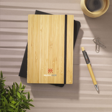 Logotrade liikelahjat mainoslahjat tuotekuva: Bamboo Journal Naked Spine Paper Notebook A5