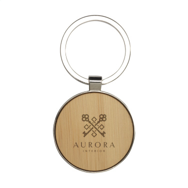 Logo trade liikelahja mainoslahja tuotekuva: Bamboo Key Circle avaimenperä