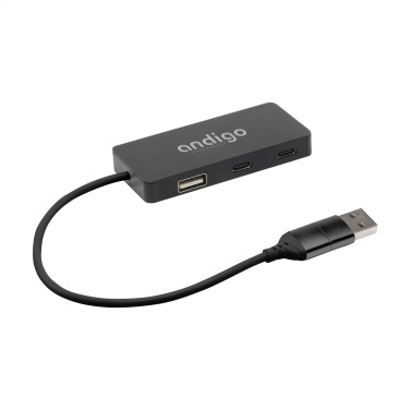 Logo trade liikelahjat mainoslahjat kuva: Tecco GRS Kierrätetty Alu USB Hub