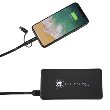 Logo trade liikelahjat tuotekuva: SCX.design P30 8000 mAh solar varavirtalähde, valaistuva