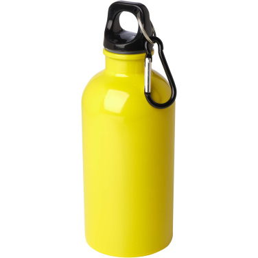 Logo trade liikelahja mainoslahja tuotekuva: Oregon 400 ml:n RCS-sertifioitu, yksiseinämäinen, ruostumattomasta teräksestä valmistettu vesipullo jousihaalla