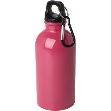 Logo trade mainoslahjat ja liikelahjat kuva: Oregon 400 ml:n RCS-sertifioitu, yksiseinämäinen, ruostumattomasta teräksestä valmistettu vesipullo jousihaalla