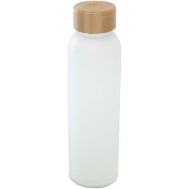 Logotrade liikelahjat kuva: Lume 500 ml:n himmeä natronkalkkilasipullo, jossa on bambukansi