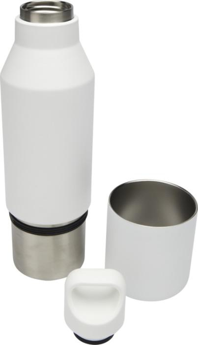 Logo trade liikelahjat tuotekuva: Odessy 600 ml:n RCS-sertifioitu kierrätetystä ruostumattomasta teräksestä tehty termospullo 300 ml:n kupilla