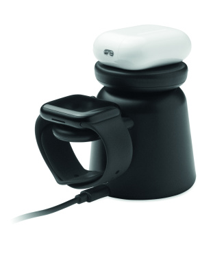 Logotrade mainoslahja ja liikelahja kuva: 3 in 1 langaton laturi 15W