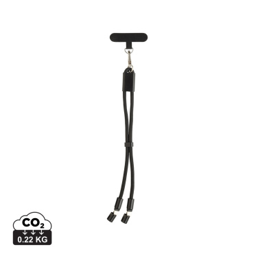 Logo trade mainoslahjat tuotekuva: LoopAmp RCS RPET - puhelinrannehihna 60 W:n kaapelilla