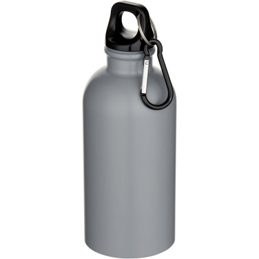 Logo trade mainoslahjat ja liikelahjat kuva: Oregon 400 ml:n RCS-sertifioitu, yksiseinämäinen, ruostumattomasta teräksestä valmistettu vesipullo karabiinihaalla