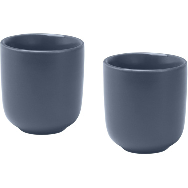 Logo trade mainostuotet tuotekuva: Male 90 ml:n keraamiset espressokupit – 2 kpl:n sarja