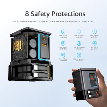 Logo trade mainoslahja kuva: Urban Vitamin Sacramento 105WGAN -laturi, kaapelit