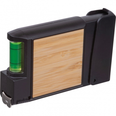 Logotrade liikelahja mainoslahja kuva: 3 metrin mittanauha ja vatupassi HALIFAX