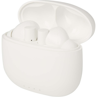 Logotrade mainostuote tuotekuva: Alterf kierrätysmuovista valmistetut langattomat True Wireless Bluetooth® -kuulokkeet silikonisilla korvasovittimilla