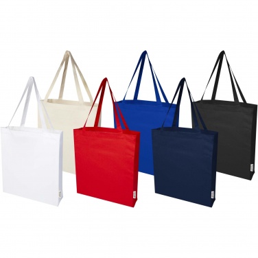 Logotrade verslo dovanos nuotrauka: Madras 140 g/m² GRS perdirbtos medvilnės rankinis krepšys