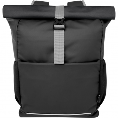 Logotrade korporatīvās dāvanas foto: Aqua 15" GRS otrreizējās pārstrādes ūdensizturīgs roll-top velosipēda soma 20L