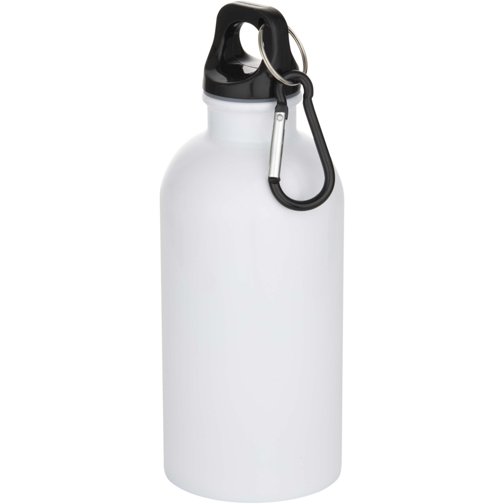 Logotrade ziemassvētku dāvanas foto: Oregon 400 ml sublimācijas RCS pārstrādāta viensienas nerūsējošā tērauda ūdens pudele ar karabīni
