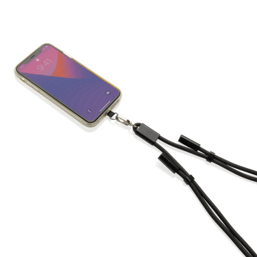 Logotrade ziemassvētku dāvanas foto: LoopAmp RCS RPET regulējams telefona vads ar 60 W kabeli