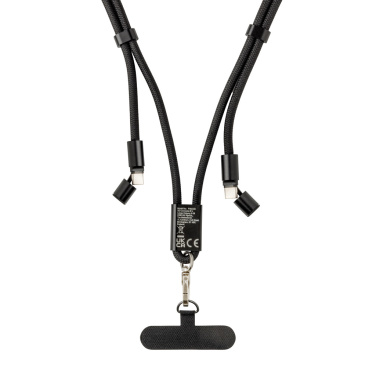 Logotrade ziemassvētku dāvanas foto: LoopAmp RCS RPET regulējams telefona vads ar 60 W kabeli
