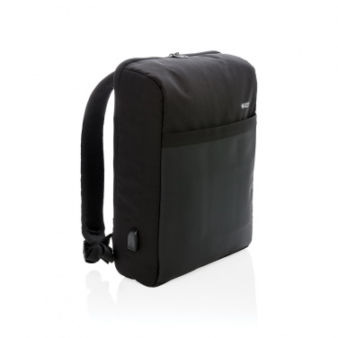 Логотрейд бизнес-подарки картинка: Swiss Peak 15" противоугонный рюкзак RFID и USB без ПВХ
