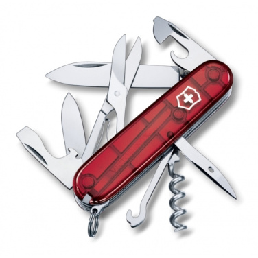 Лого трейд pекламные подарки фото: Карманный нож Climber прозрачный Victorinox