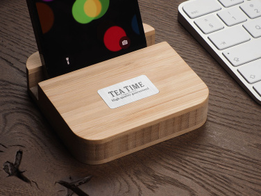 Логотрейд pекламные подарки картинка: Деревянная подставка для телефона 1847292