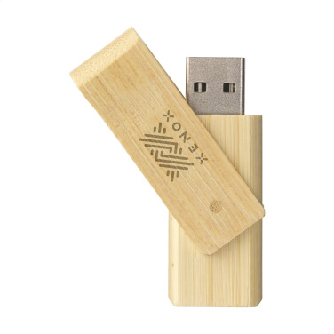 Лого трейд бизнес-подарки фото: USB-накопитель Waya Bamboo 64 ГБ