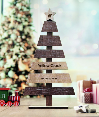 Логотрейд pекламные cувениры картинка: Wooden Christmas tree